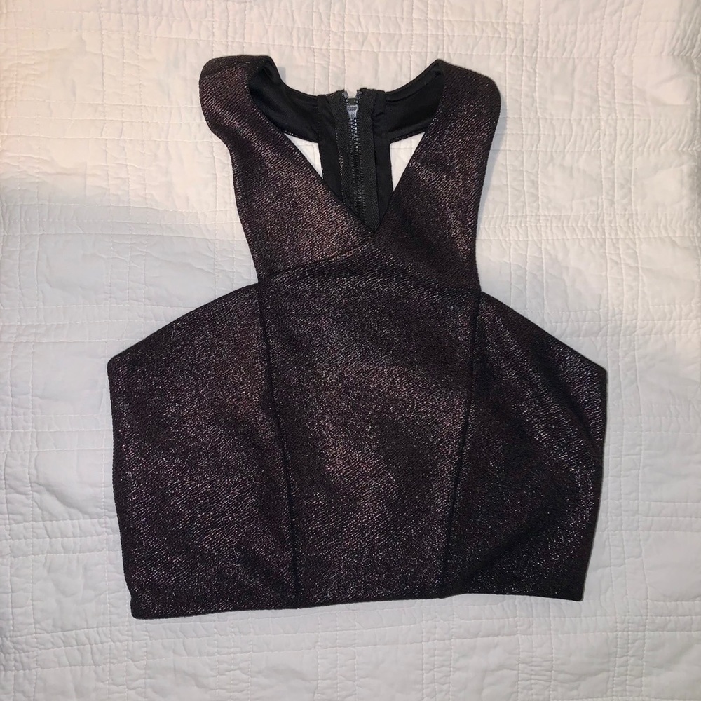 Purple sparkly crop top